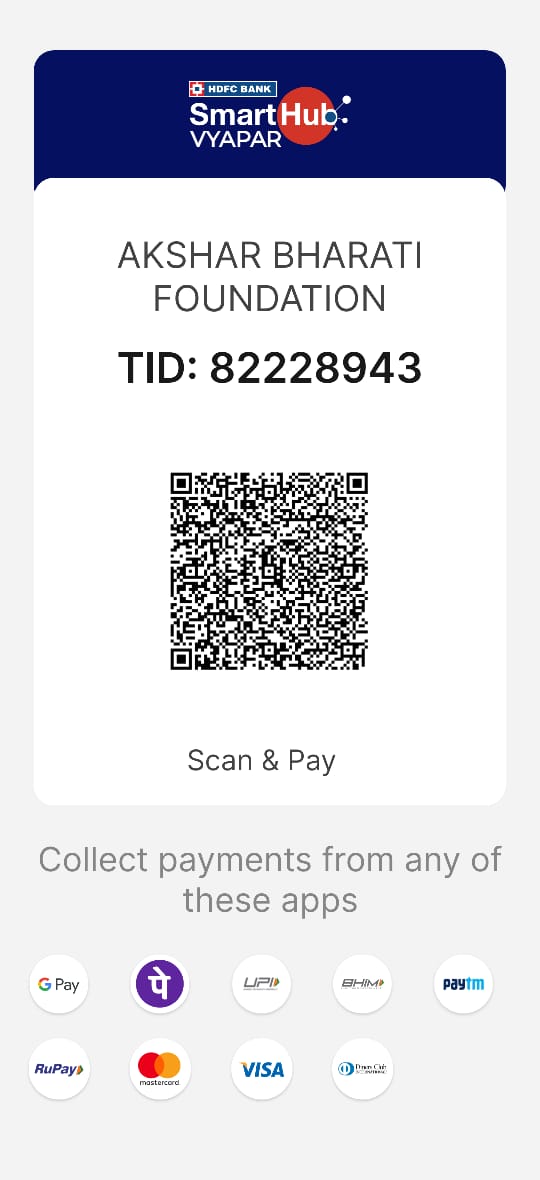Akshar Bharati Foundation UPI QR code — scan and pay